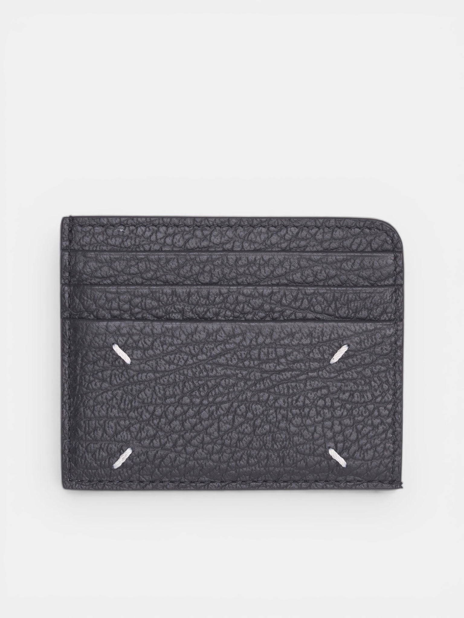 Black Grained Leather Cardholder Wallet (SA3VX0007-P4455-T8013-BLACK)