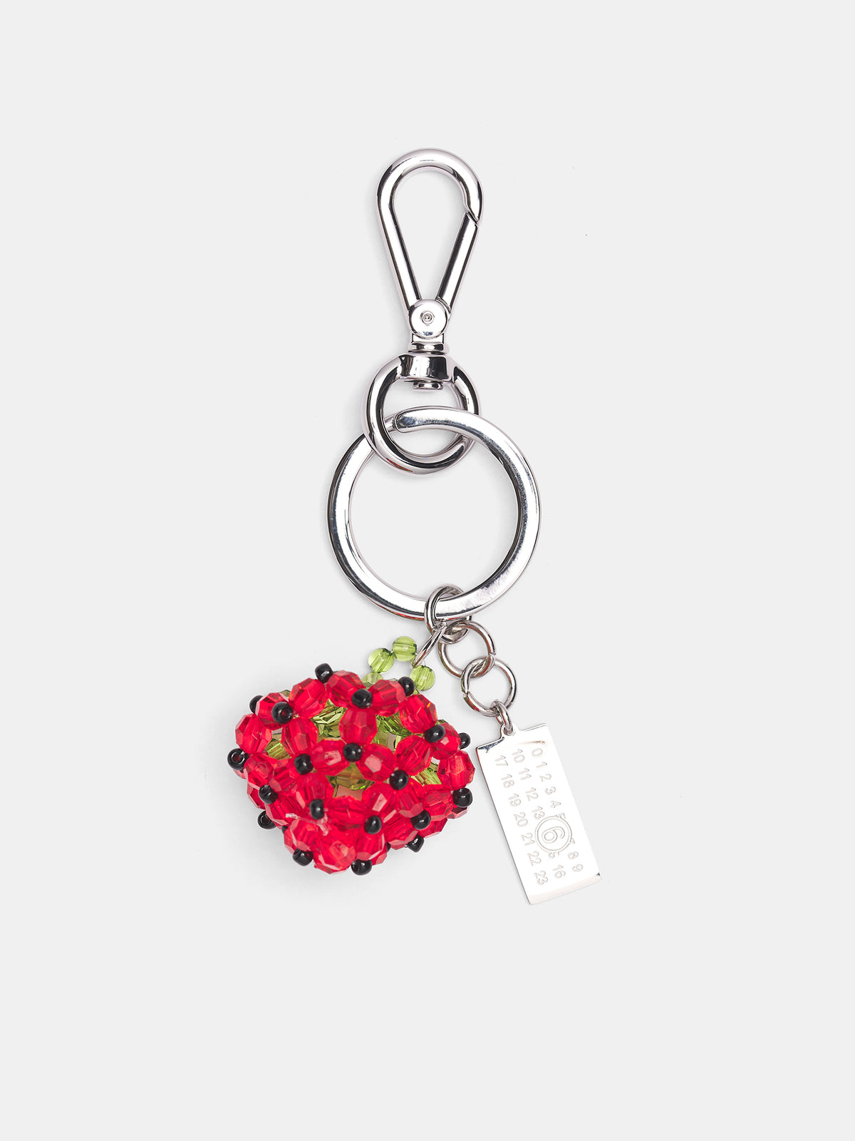 Strawberry Bead Charm (SA6UA0012-P9064-RED-BLACK-GREE)