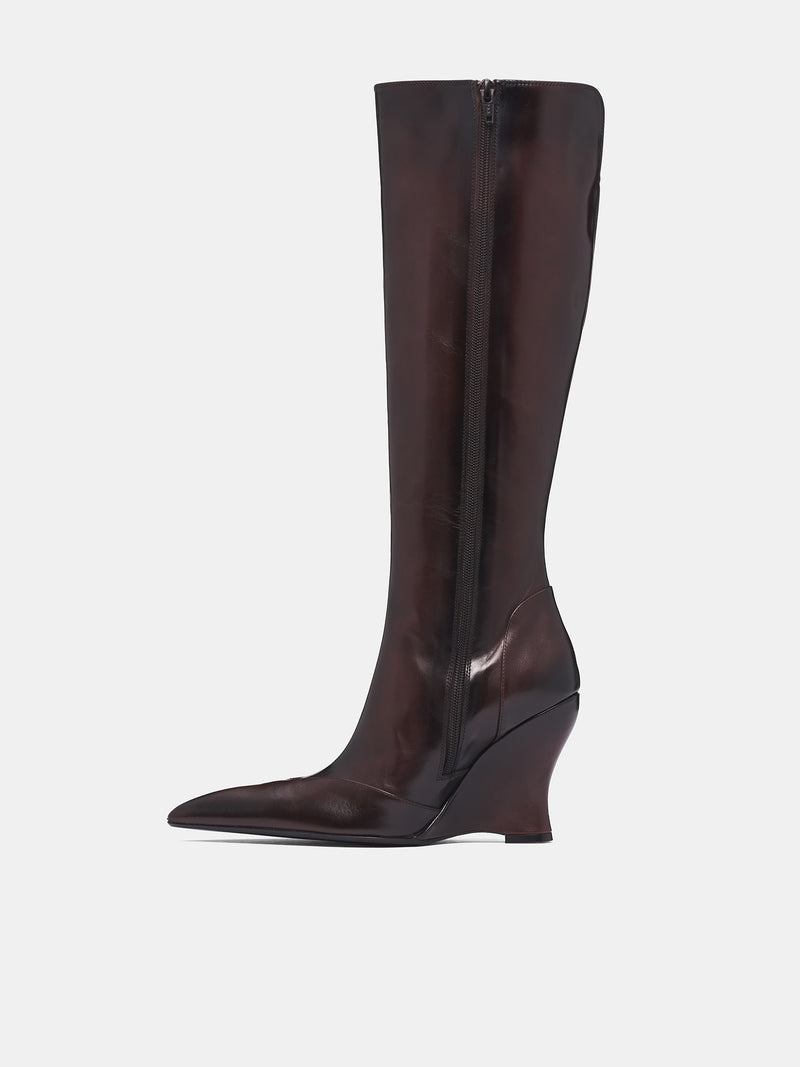 Brown Calf-High Leather Sabaton Boots (SABBOES-ESPRESSO)