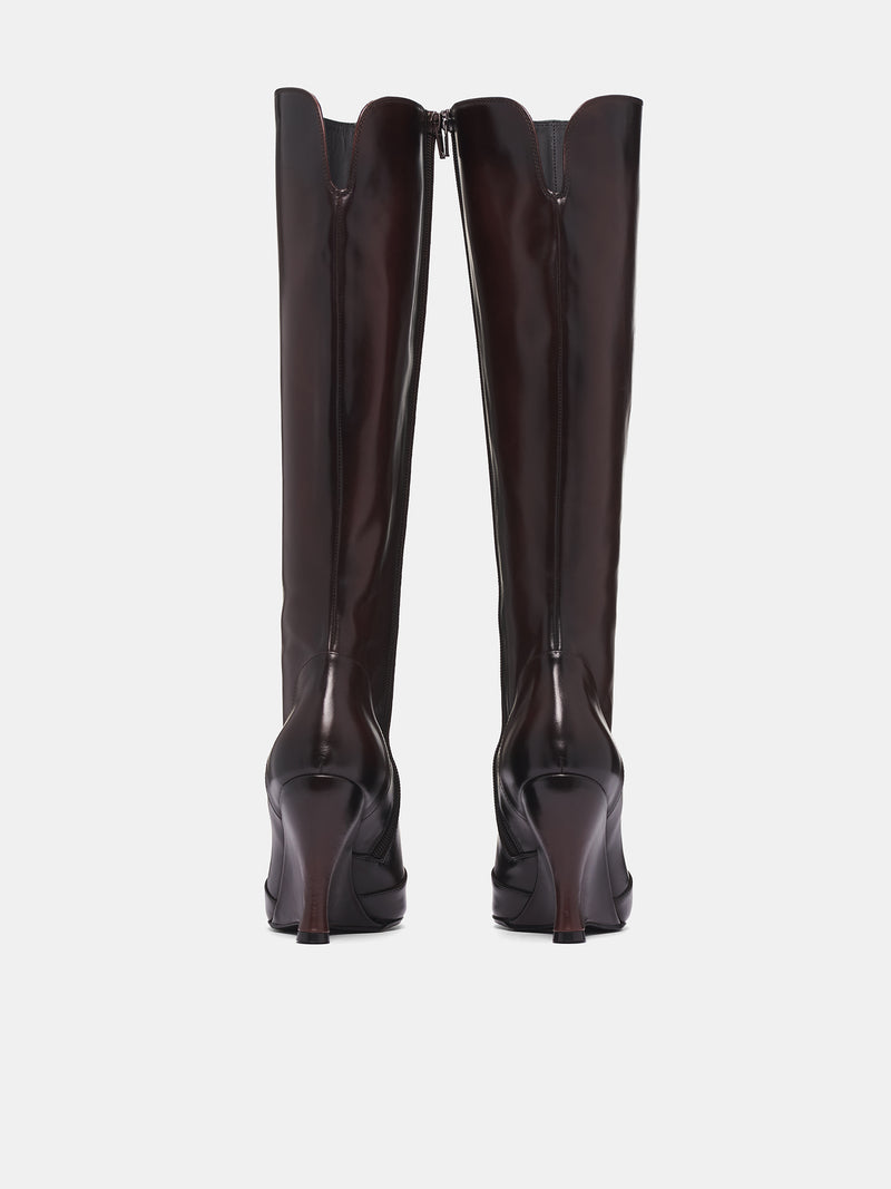 Brown Calf-High Leather Sabaton Boots (SABBOES-ESPRESSO)