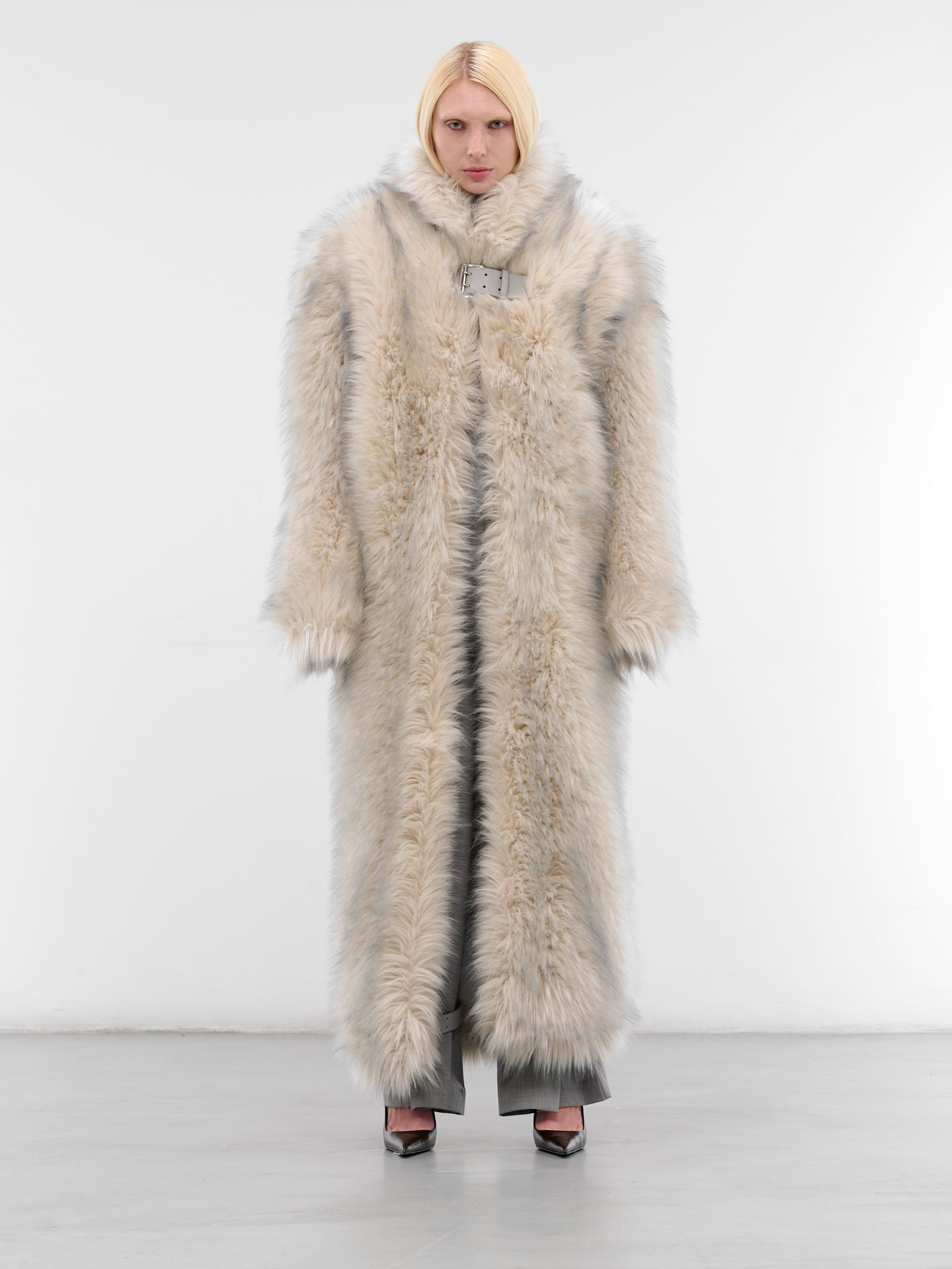 Gray Fur Sabrina Oversized Coat (SABRINA-COAT-GREY)
