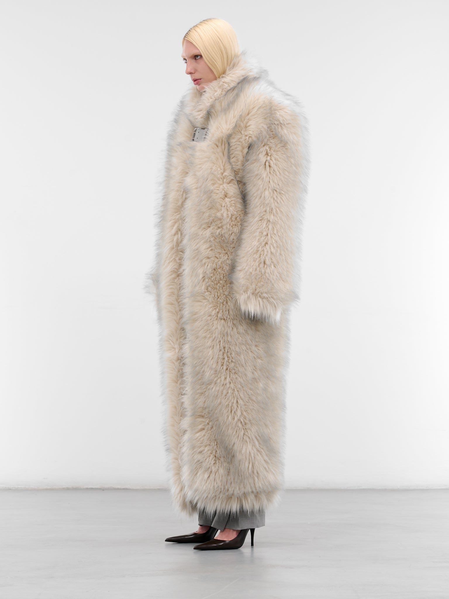 Gray Fur Sabrina Oversized Coat (SABRINA-COAT-GREY)