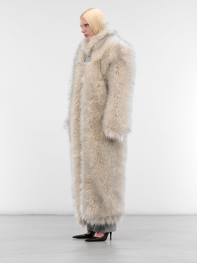 Gray Fur Sabrina Oversized Coat (SABRINA-COAT-GREY)