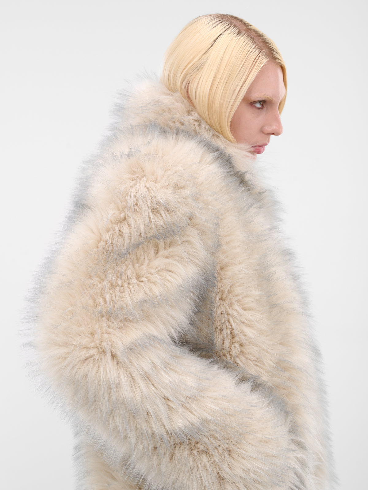 Gray Fur Sabrina Oversized Coat (SABRINA-COAT-GREY)