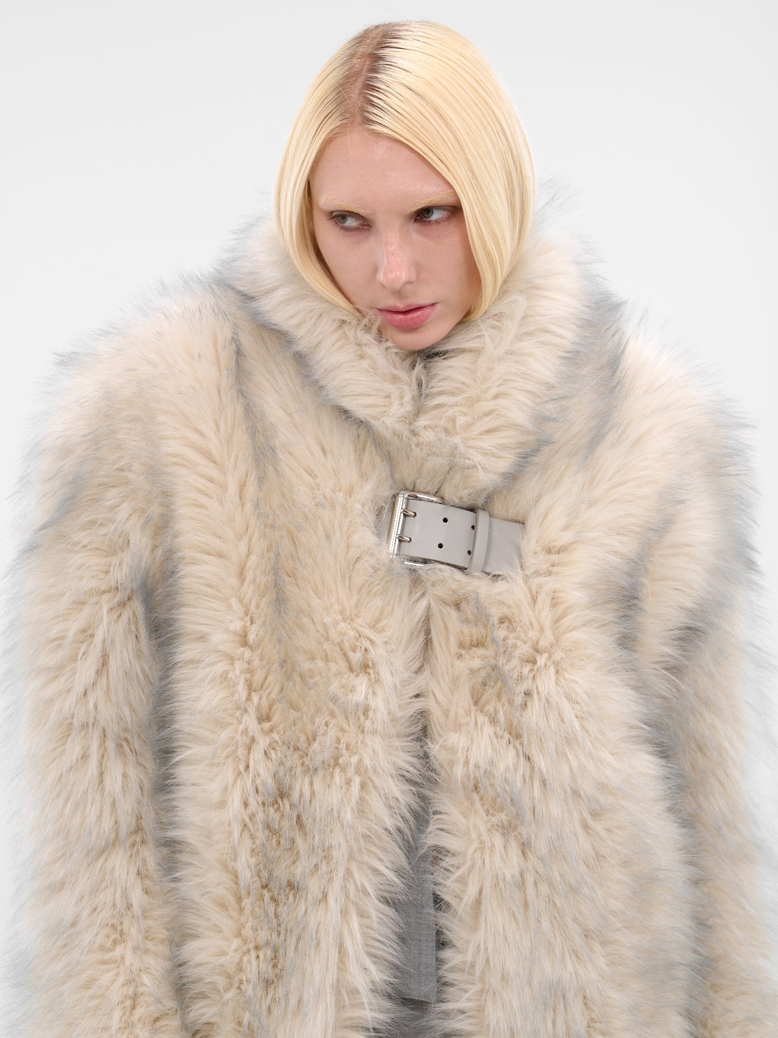 Gray Fur Sabrina Oversized Coat (SABRINA-COAT-GREY)