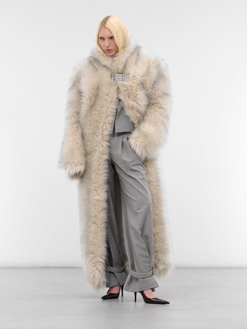 Gray Fur Sabrina Oversized Coat (SABRINA-COAT-GREY)