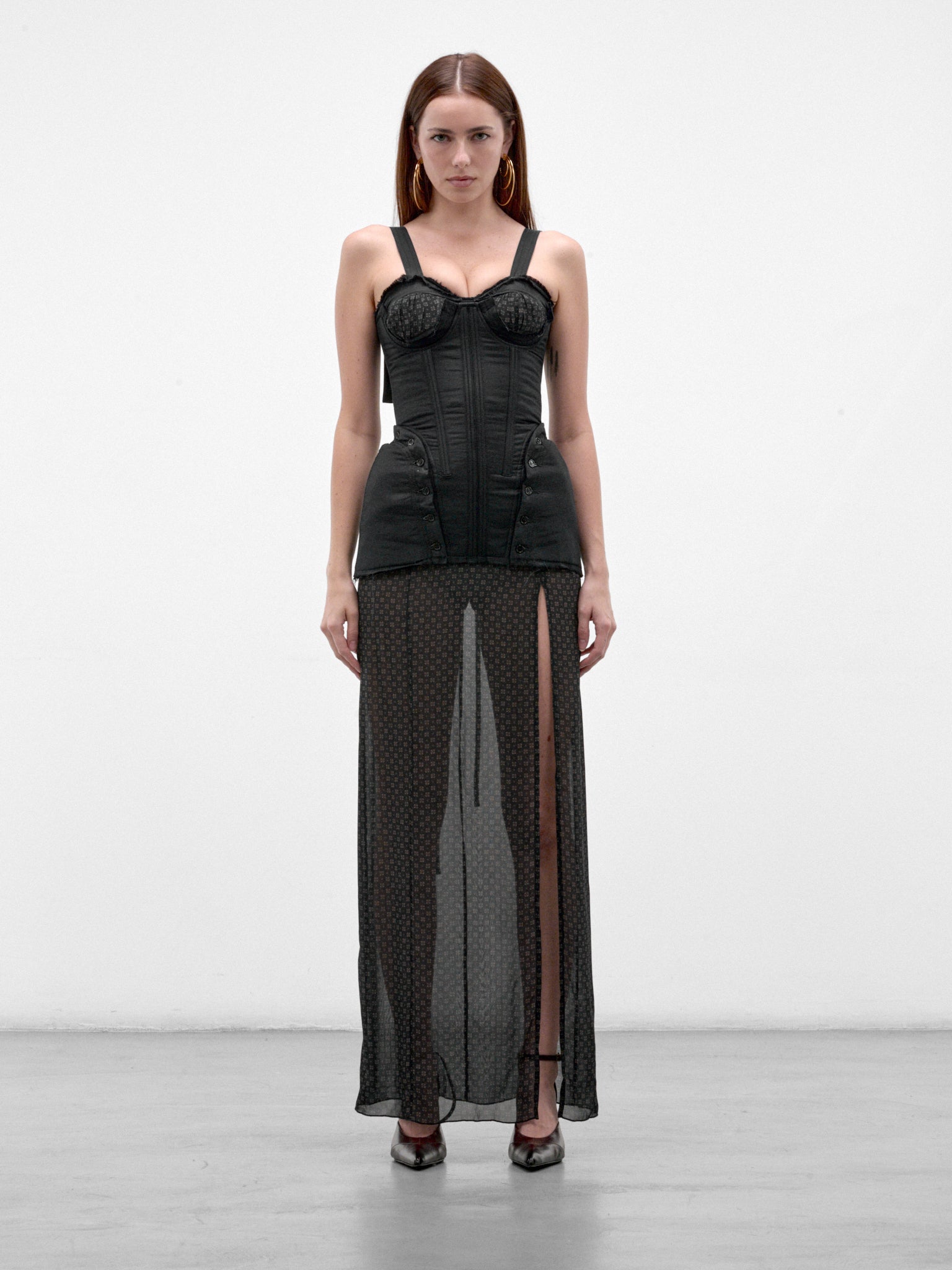 Black Corset Maxi Dress (SAMD0SCA-SABLE-MAXI-SCARF)