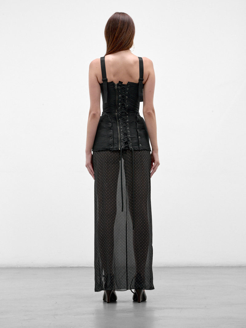 Black Corset Maxi Dress (SAMD0SCA-SABLE-MAXI-SCARF)