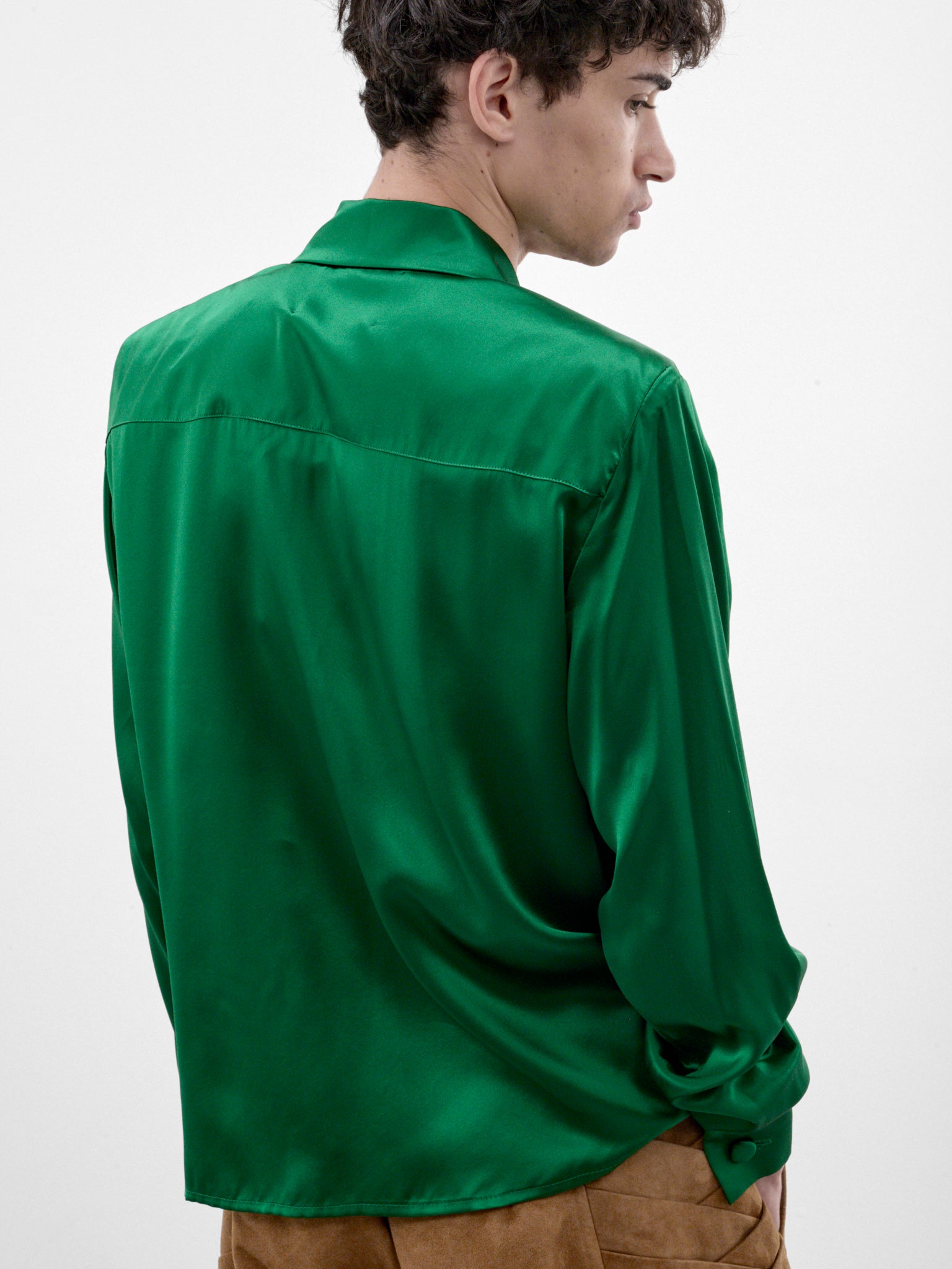 Sastre Green Silk Shirt (SASTRE-SHIRT-SILK-GREEN)