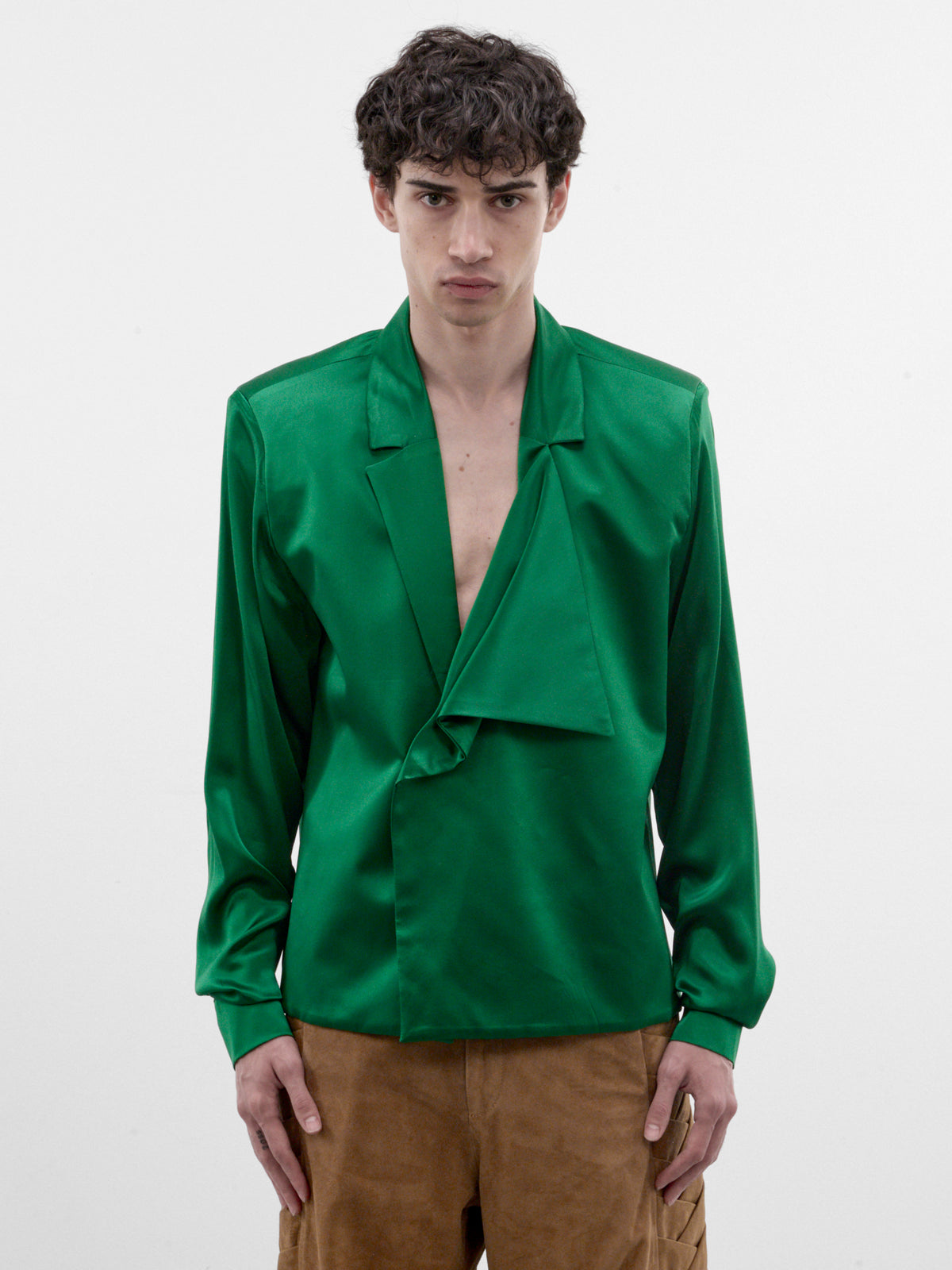 Sastre Green Silk Shirt (SASTRE-SHIRT-SILK-GREEN)