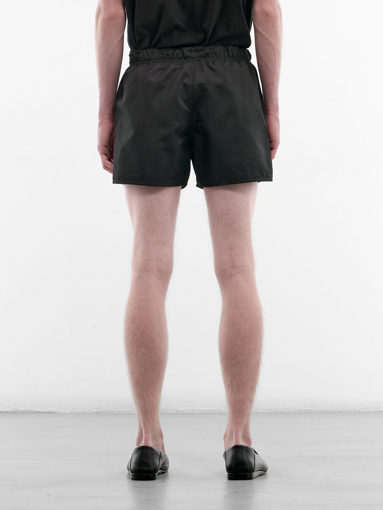 Black Eyelet Swim Shorts (SB003-M-PA0001-BLACK)