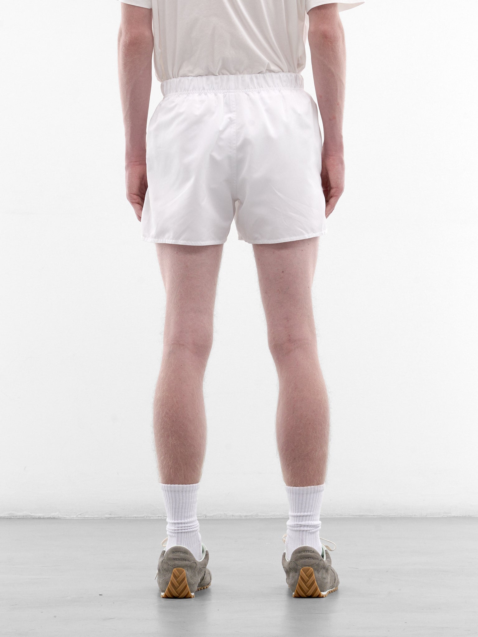 White Eyelet Swim Shorts (SB003-M-PA0001-WHITE)
