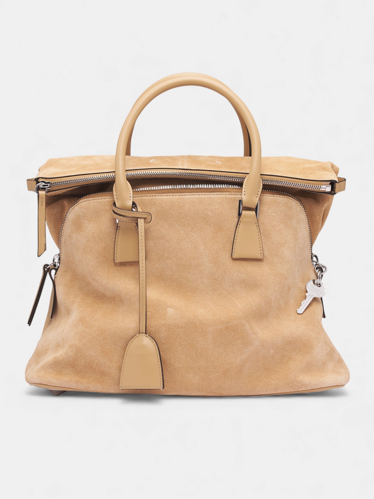 Beige Suede 5AC Soft Bag (SB1WG0085-P8829-HB316-BEIGE)