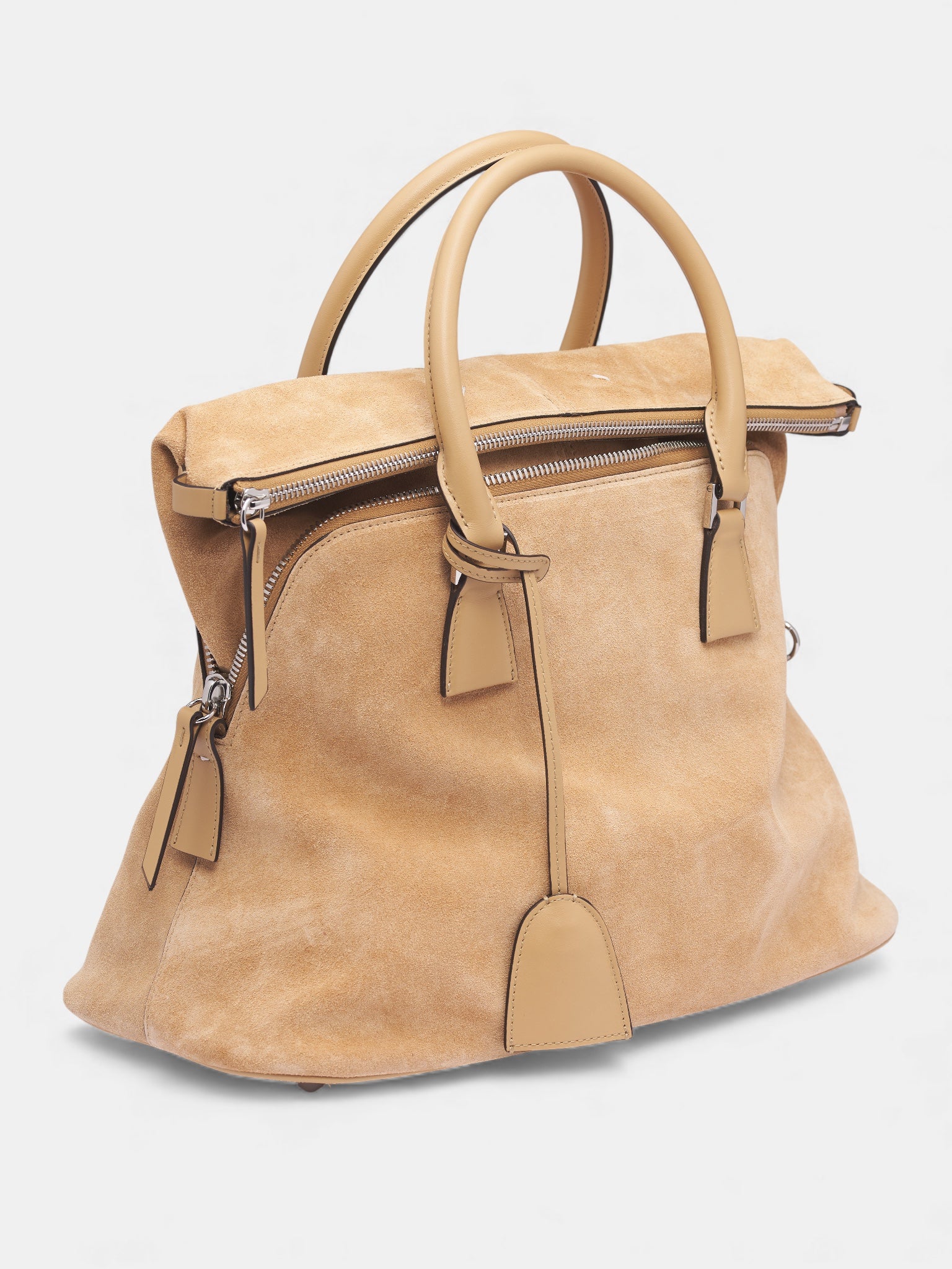 Beige Suede 5AC Soft Bag (SB1WG0085-P8829-HB316-BEIGE)