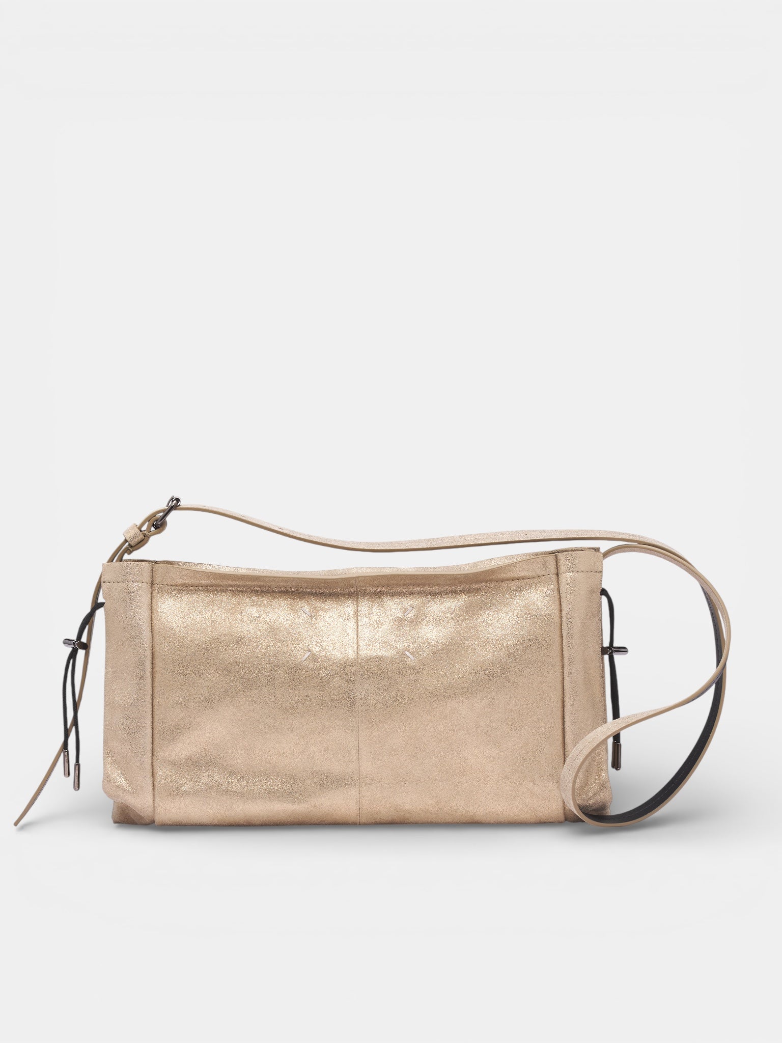 Gold Leather Baguette Bag (SB1ZH0004-P7453-GOLD)