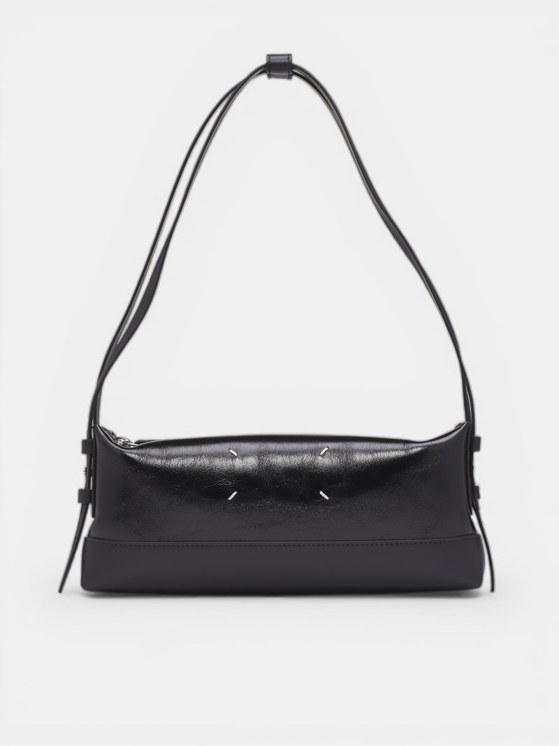 Black Leather Belt Shoulder Bag (SB1ZH0006-P8830-HB331-BLACK)