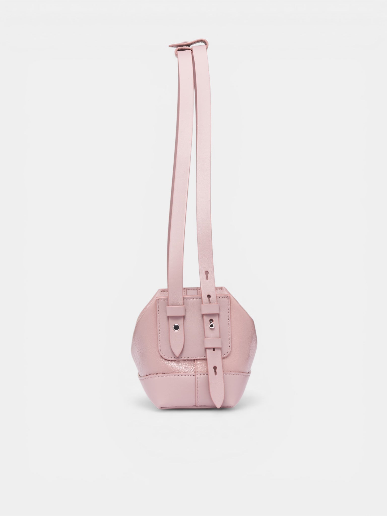 Pink Leather Belt Shoulder Bag (SB1ZH0006-P8830-HB332-PINK)