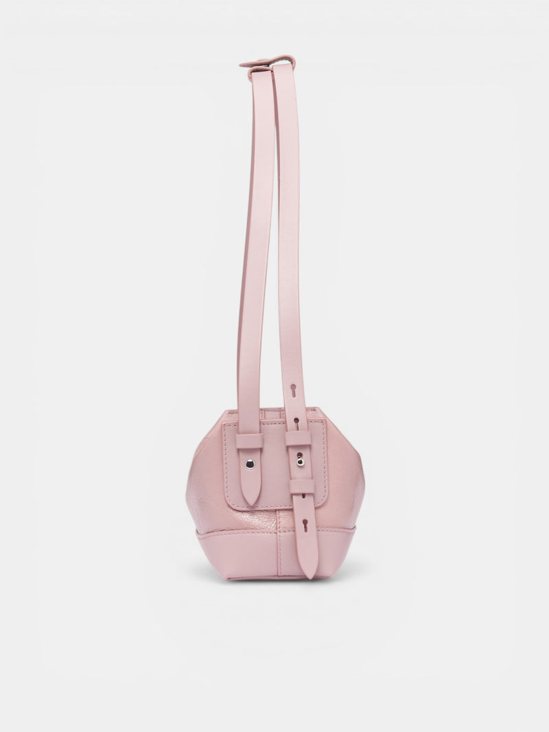 Pink Leather Belt Shoulder Bag (SB1ZH0006-P8830-HB332-PINK)