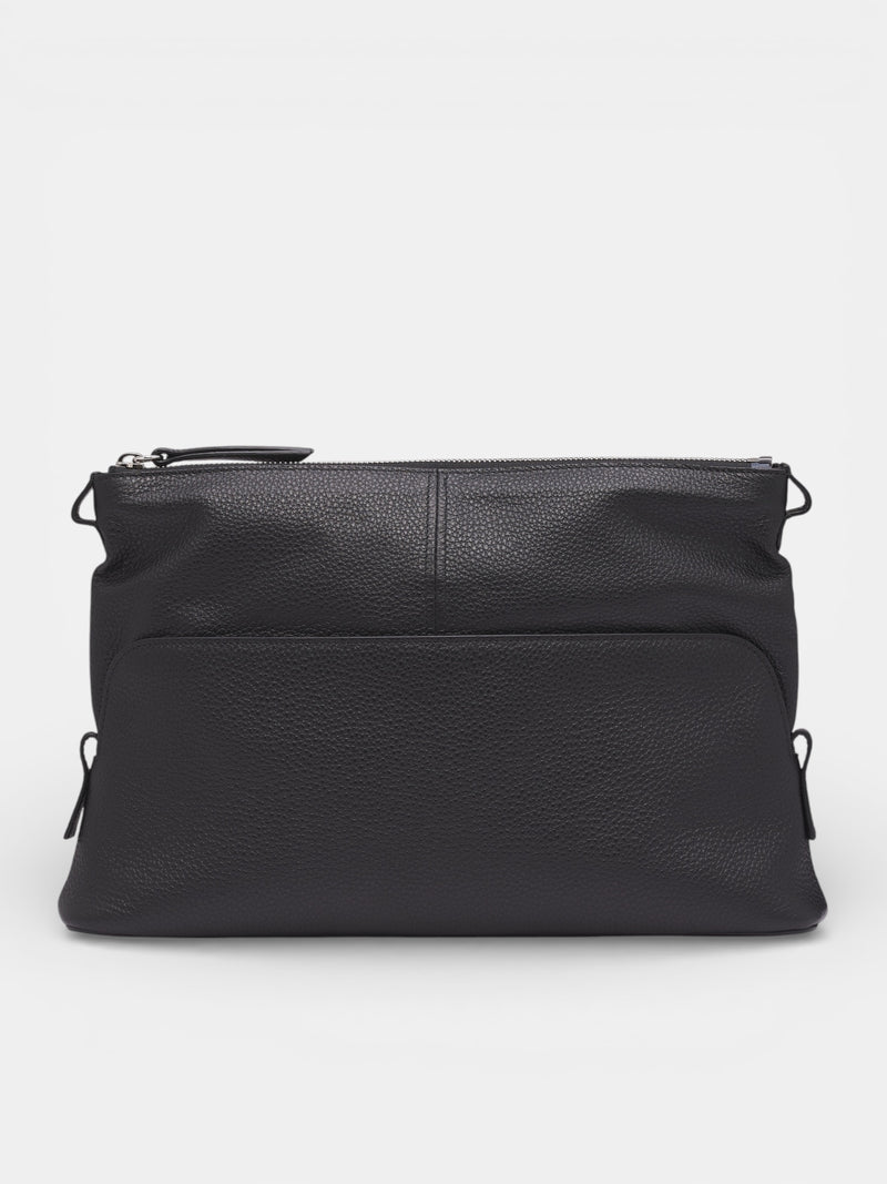 Black Leather 5AC Pouch Bag (SB2WF0007-P8838-BLACK)