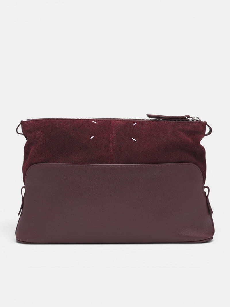 Burgundy Leather 5AC Pouch Bag (SB2WF0007-P8991-HB397-BURGUNDY)