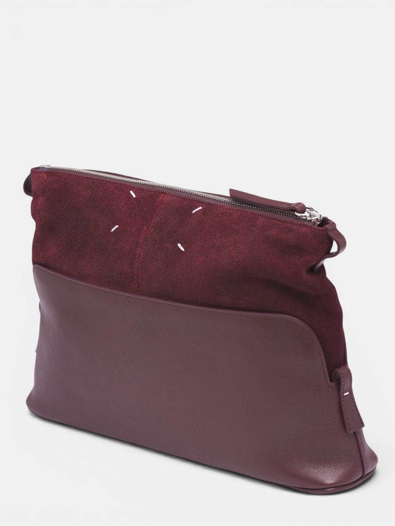 Burgundy Leather 5AC Pouch Bag (SB2WF0007-P8991-HB397-BURGUNDY)