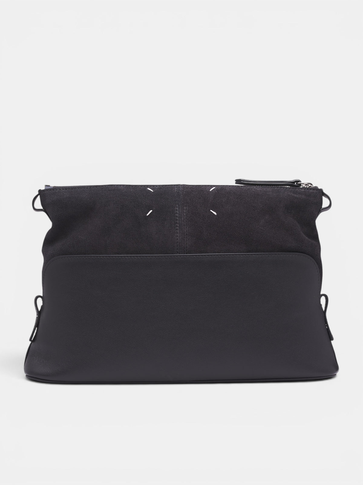 Layered Leather 5AC Clutch Bag (SB2WF0007-P8991-HB396-BLACK)
