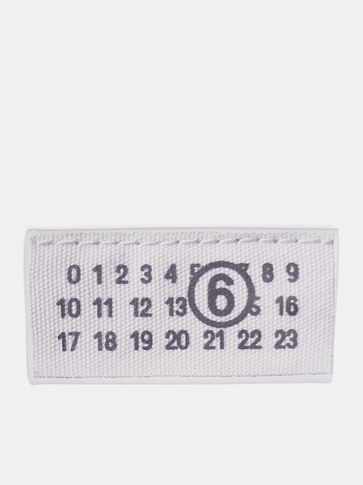 White Numeric Label Clutch Bag (SB5WF0011-P8485-T1003-WHITE)