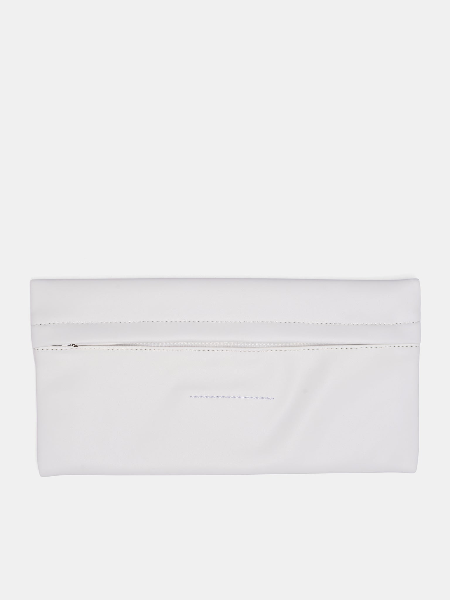 White Numeric Label Clutch Bag (SB5WF0011-P8485-T1003-WHITE)