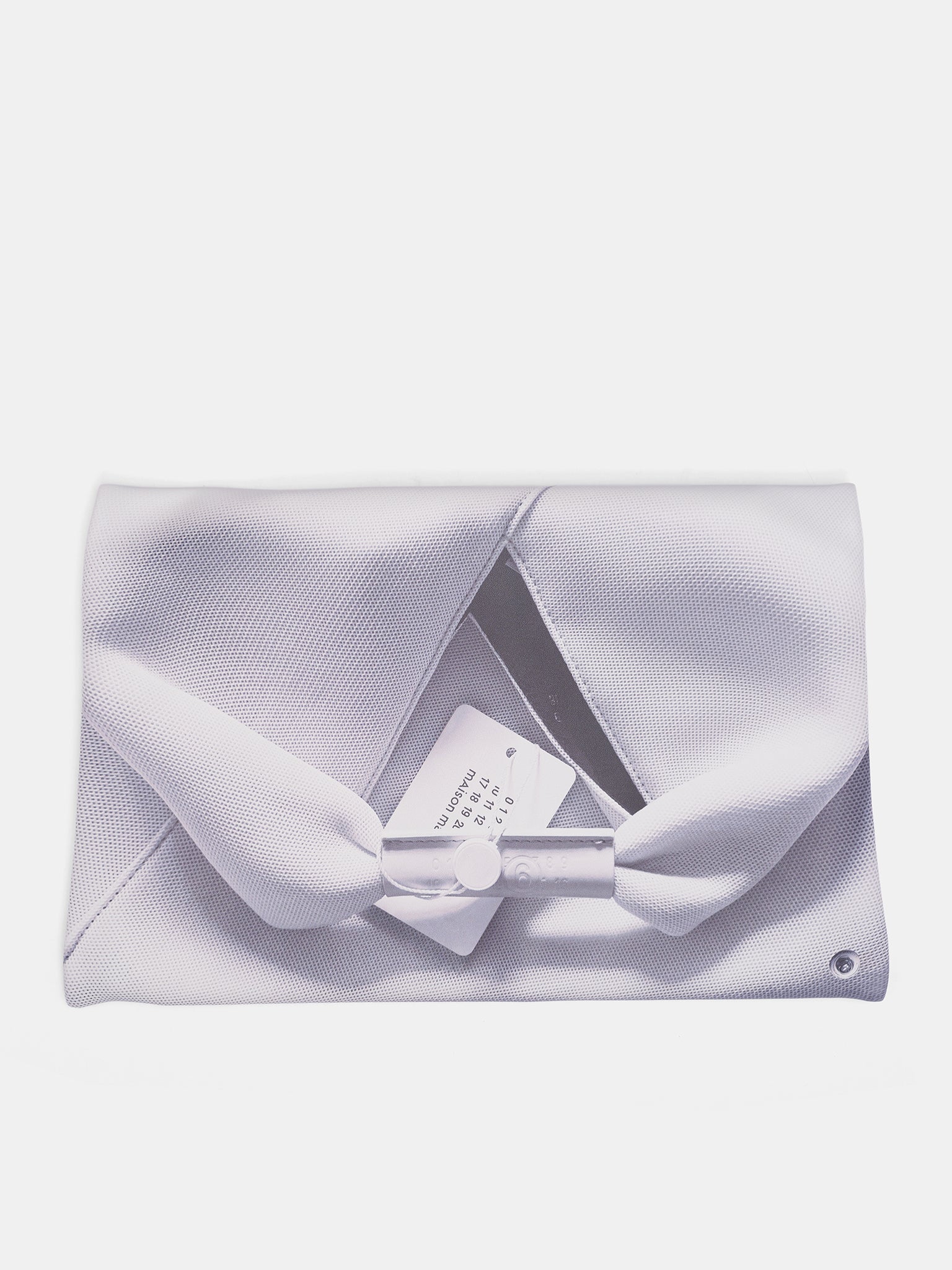 White Folded Rectangular Clutch Bag (SB5WF0012-P8484-T1003-WHITE)