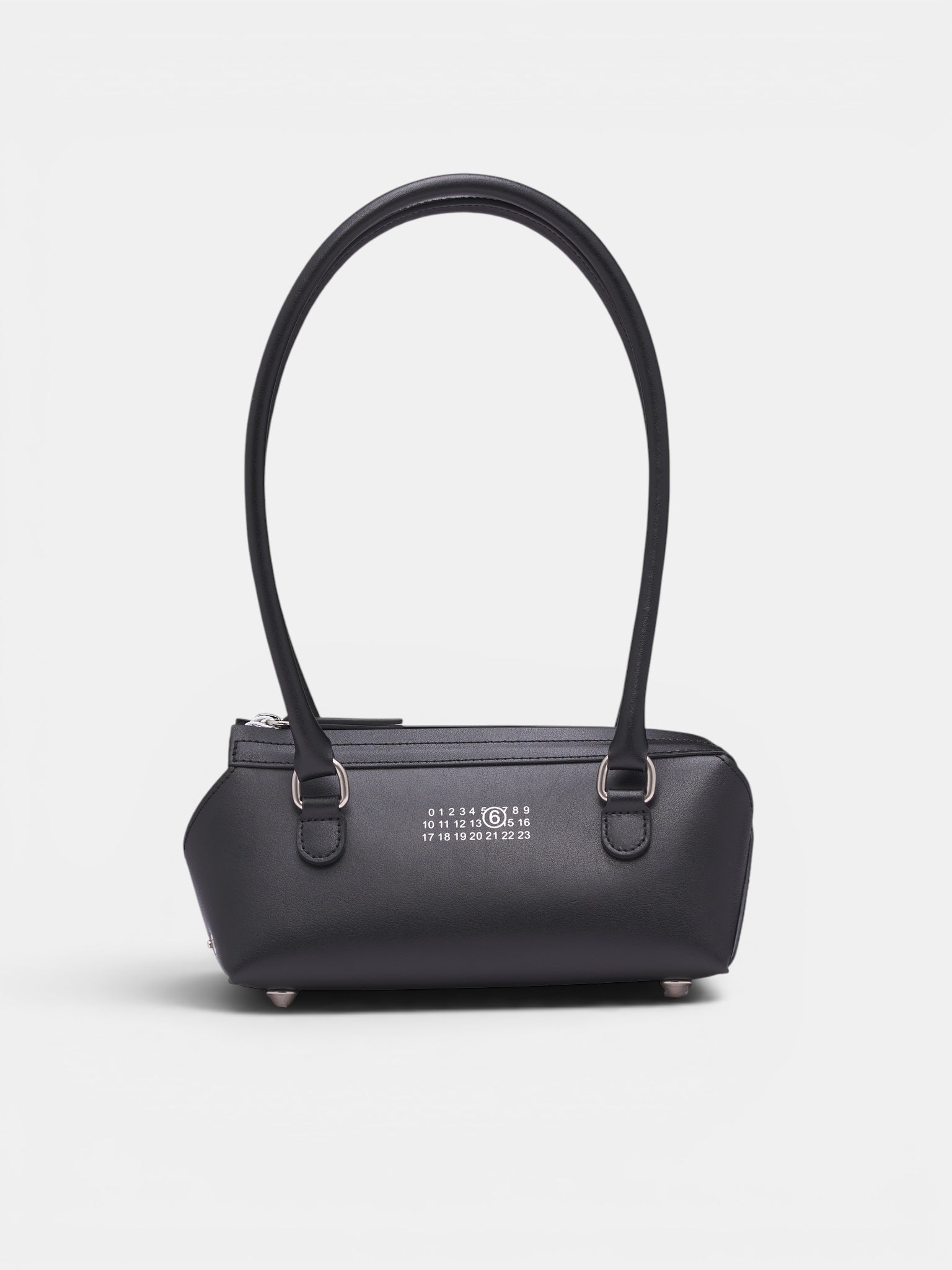 Black Leather Bauletto Shoulder Bag (SB6ZH0039-P9061-T8013-BLACK)