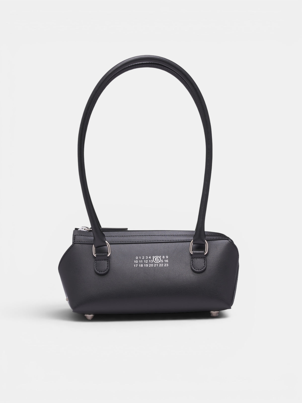 Black Leather Bauletto Shoulder Bag (SB6ZH0039-P9061-T8013-BLACK)