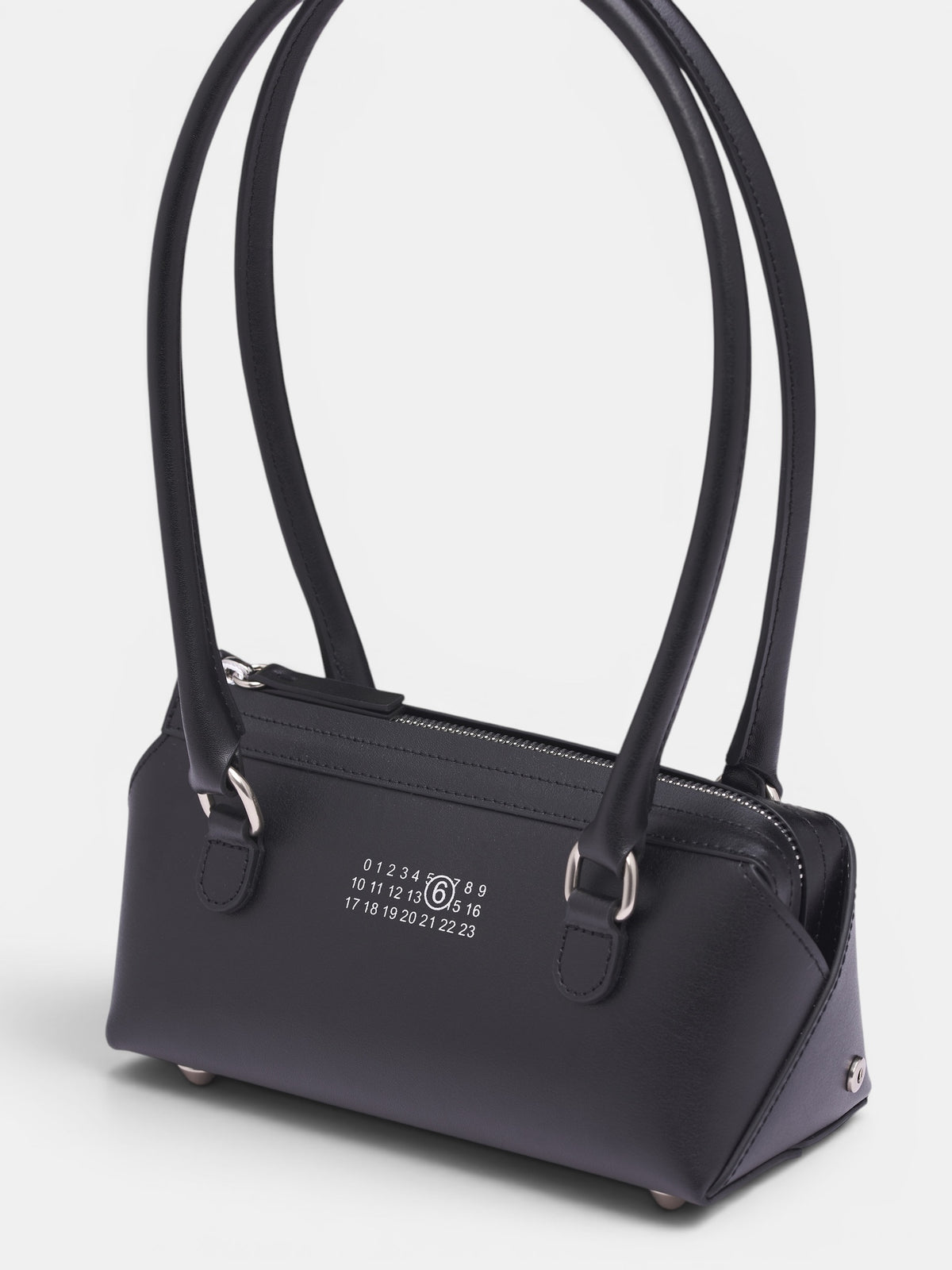 Black Leather Bauletto Shoulder Bag (SB6ZH0039-P9061-T8013-BLACK)