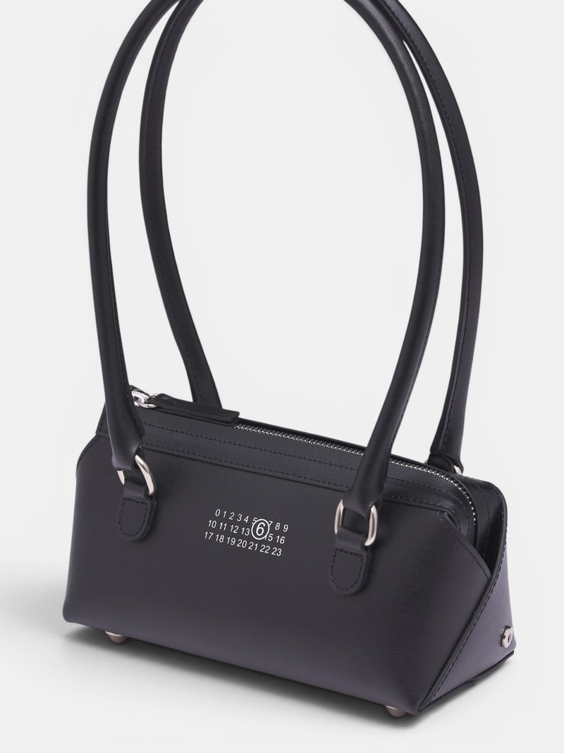 Black Leather Bauletto Shoulder Bag (SB6ZH0039-P9061-T8013-BLACK)