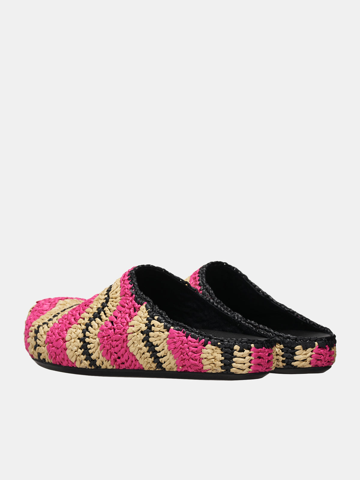 No Vacancy Inn Rafia Sabot Loafers (SBMS008200-BLACK-PINK)