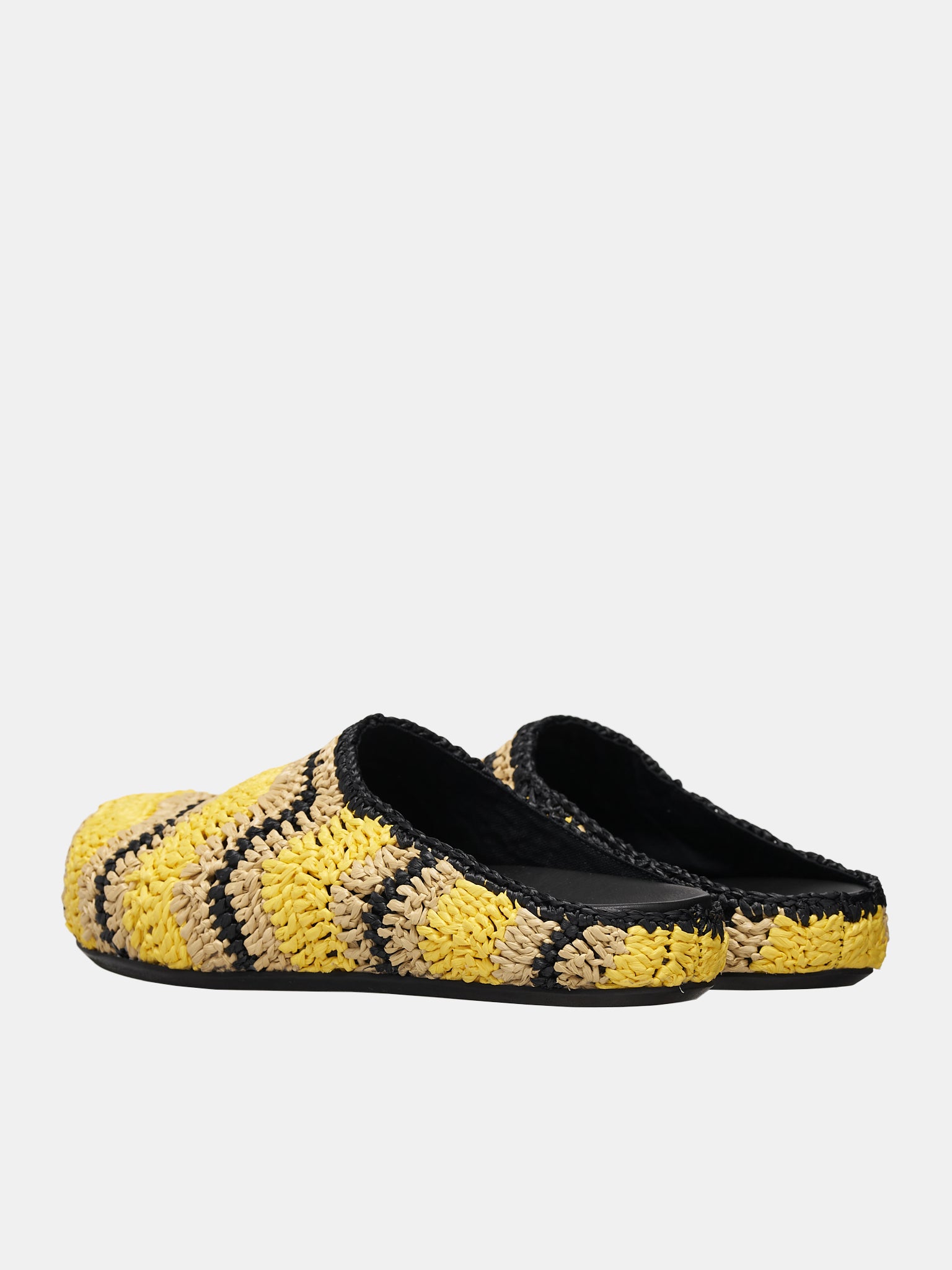 No Vacancy Inn Rafia Sabot Loafers (SBMS008200-BLACK-YELLOW)