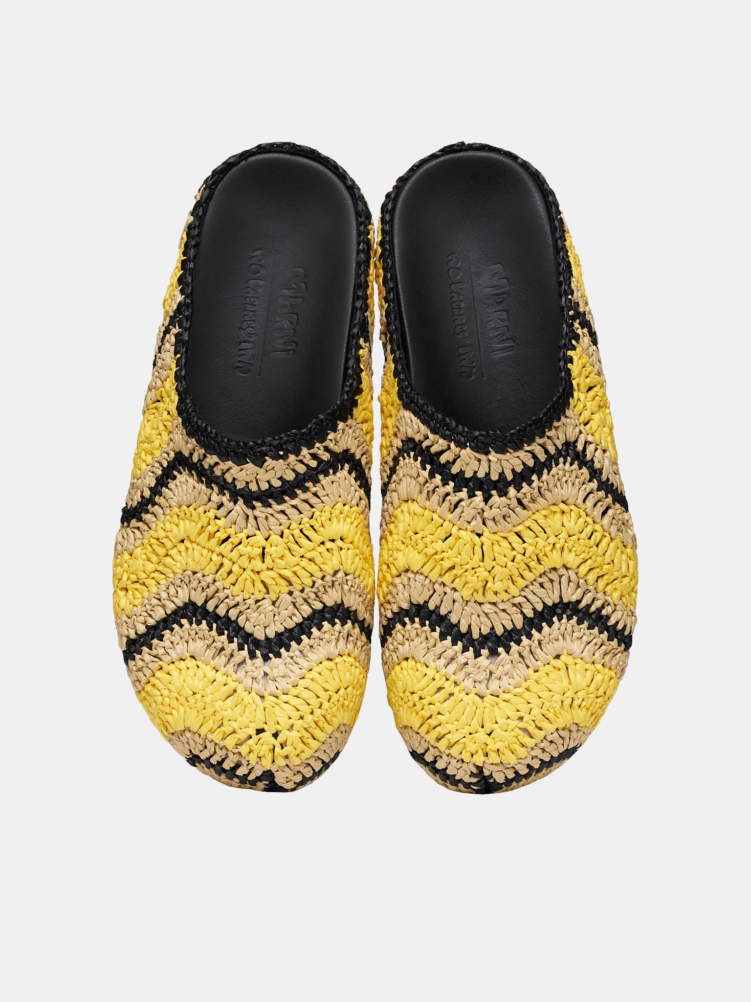 No Vacancy Inn Rafia Sabot Loafers (SBMS008200-BLACK-YELLOW)