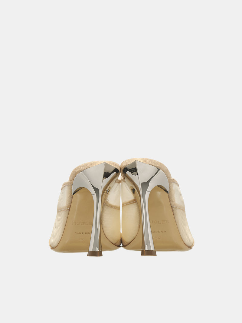 Mesh Fang 95 Mules (SC010-CX017-MULE-TAN-CHROME)