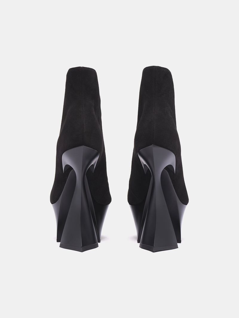 Sculptural Platform Heels (SC177-TS001-PEARL-BLACK)