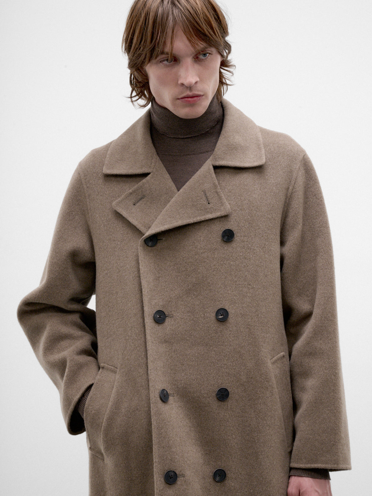 Mocha Cashmere Melton Coat (SCAGLW6310-MOCHA)