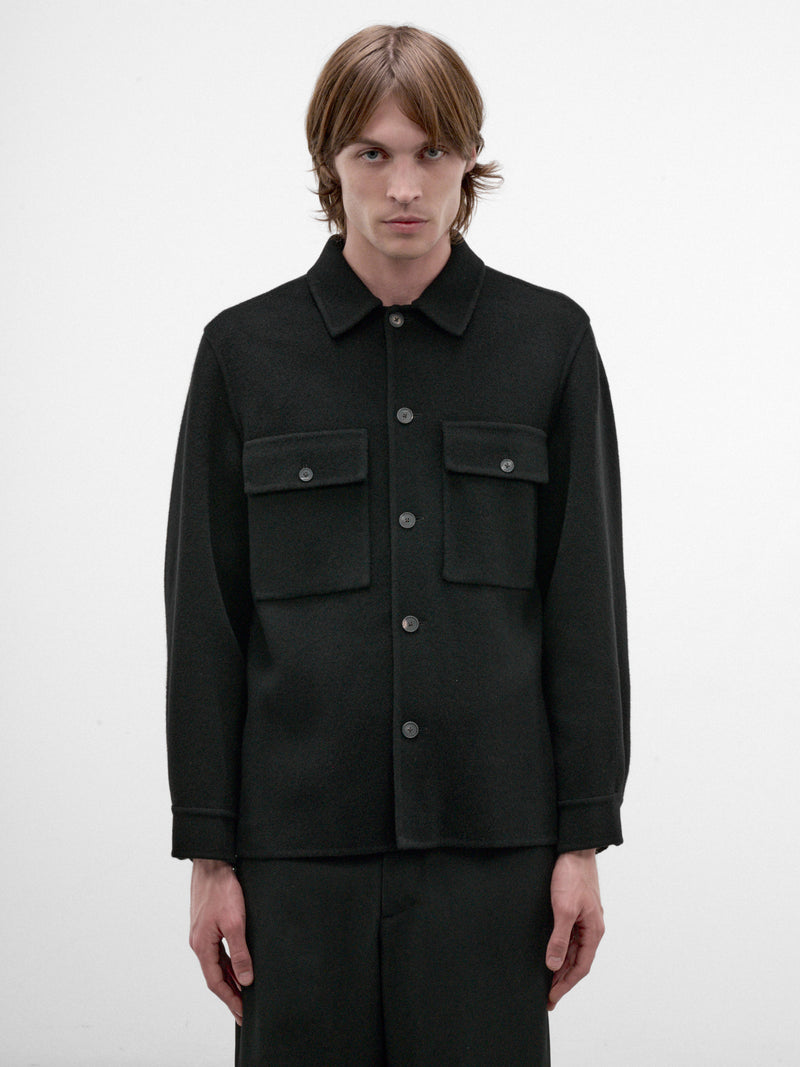 Black Cashmere CPO Jacket (SCAGLW6311-BLACK)