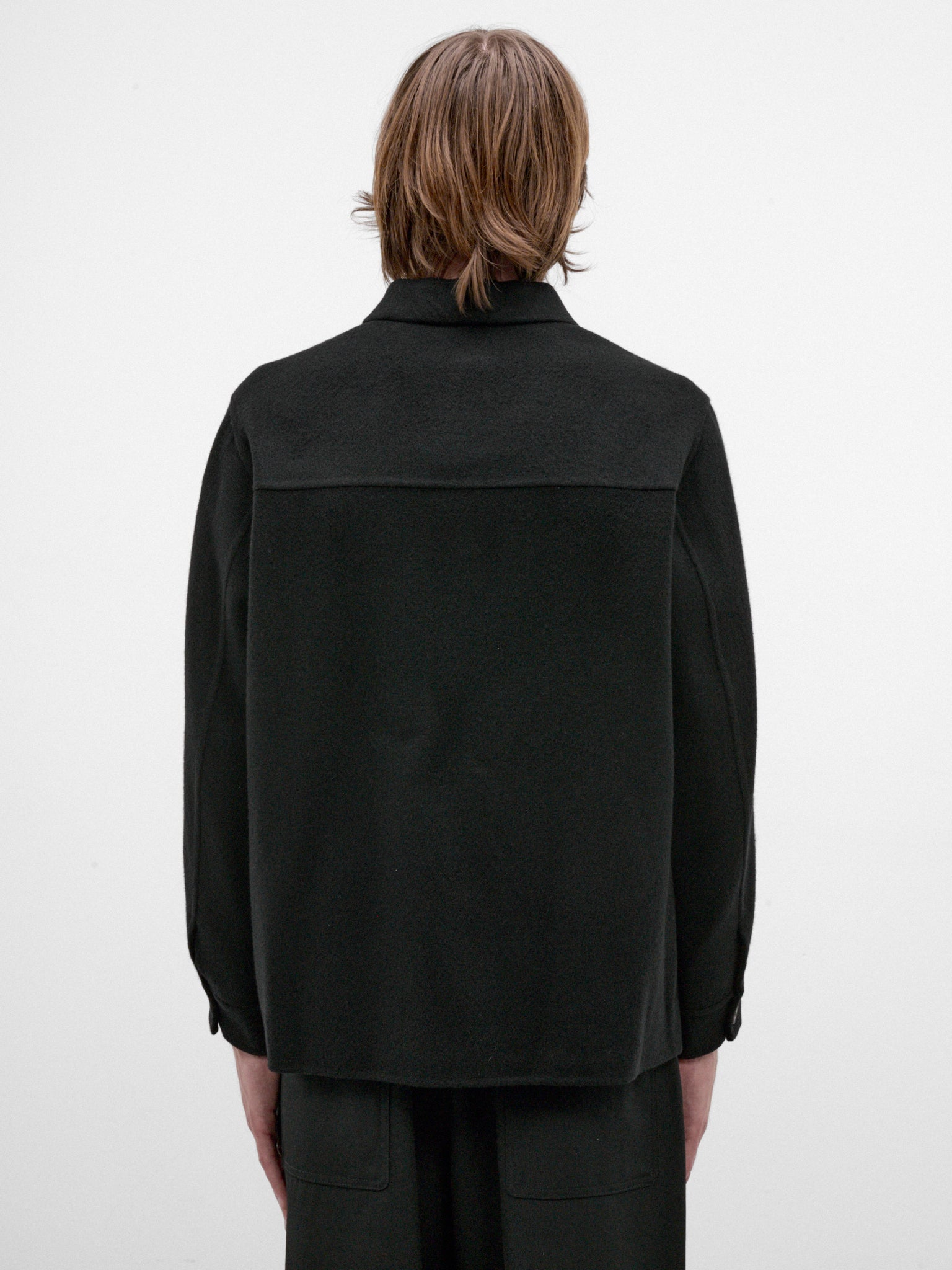 Black Cashmere CPO Jacket (SCAGLW6311-BLACK)