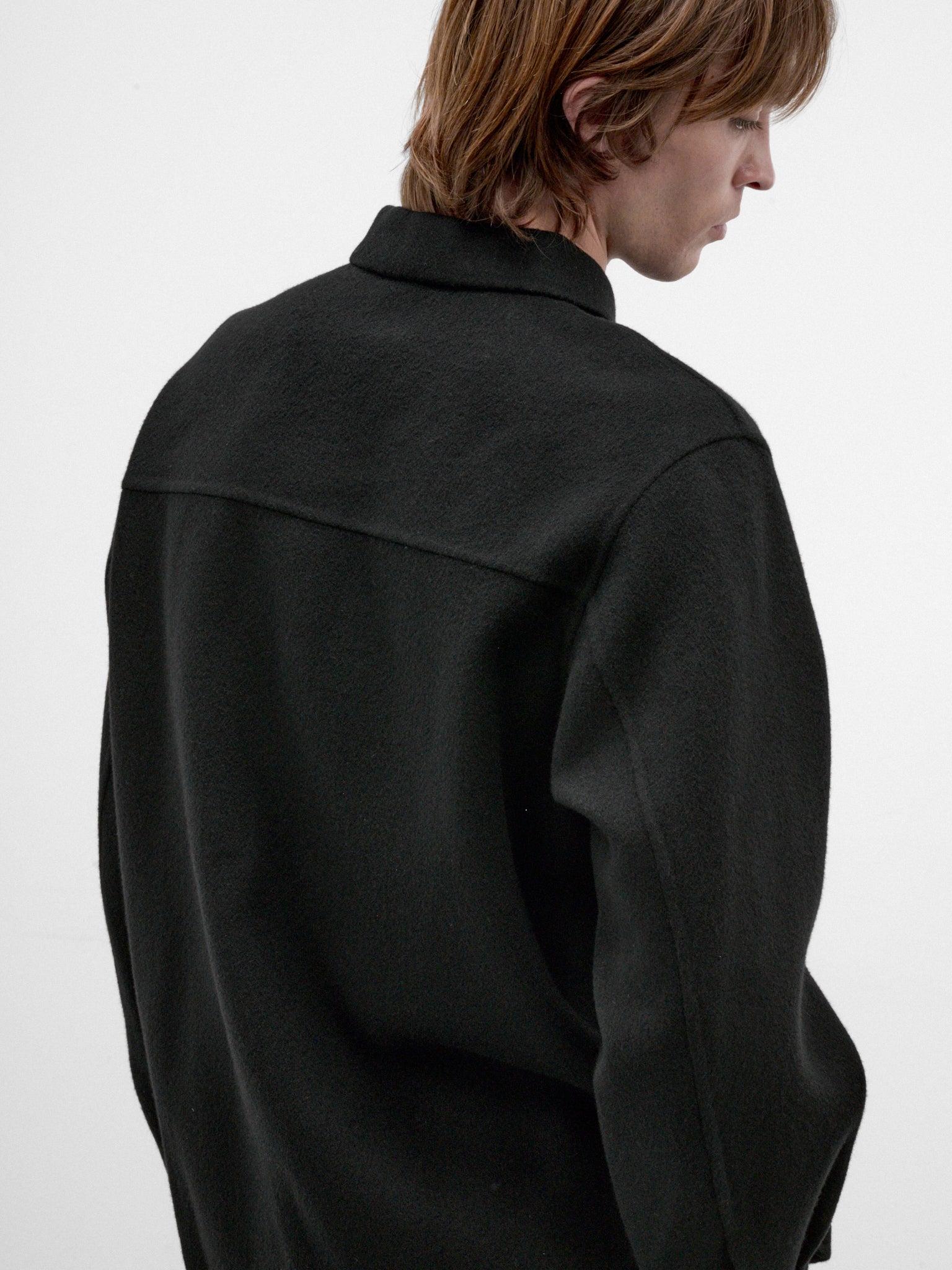 Black Cashmere CPO Jacket (SCAGLW6311-BLACK)