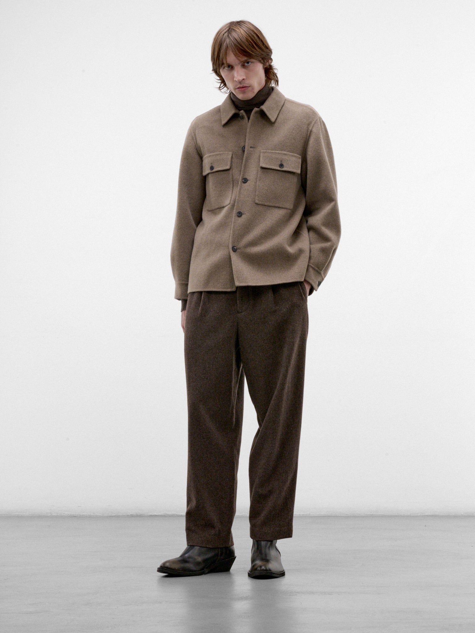 Mocha Cashmere CPO Jacket (SCAGLW6311-MOCHA)