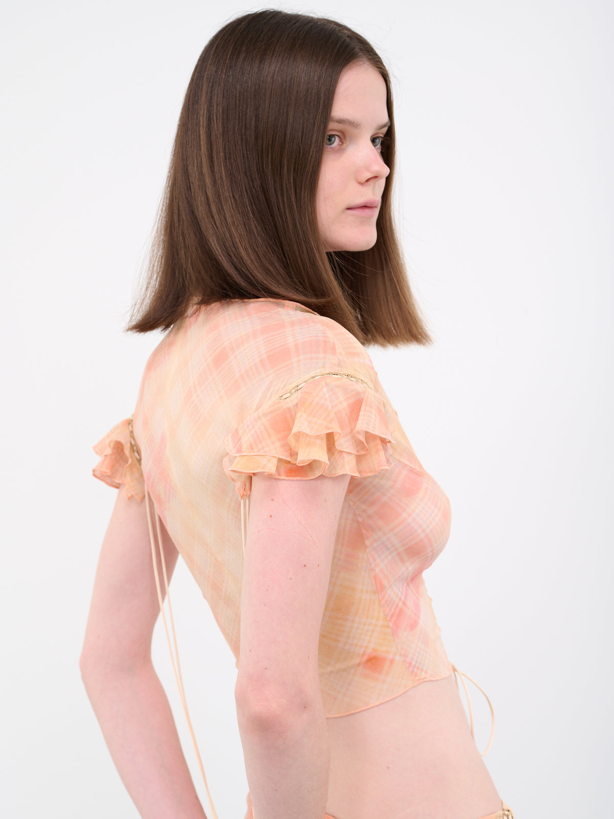 Scallop Blouse (SCALB0PEBL-PEACH-BLEACH)