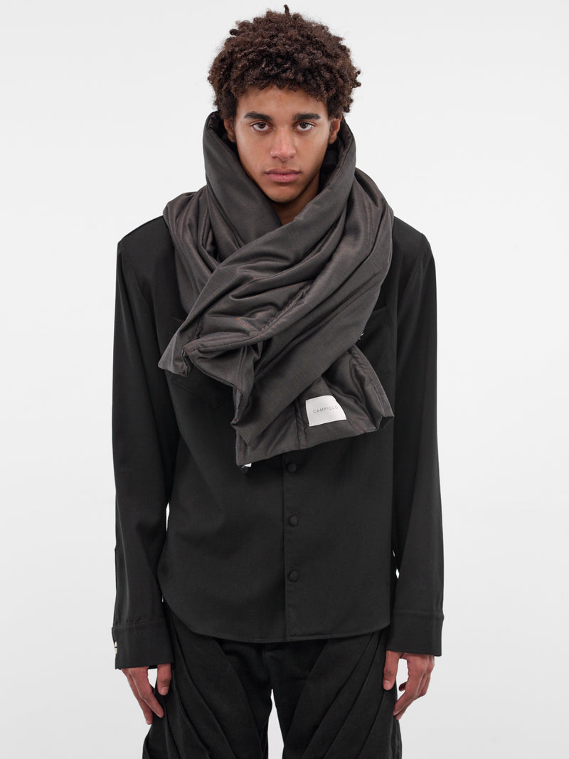 Metallic Taupe Wool Scarf (SCARF-METALLIC-TAUPE)