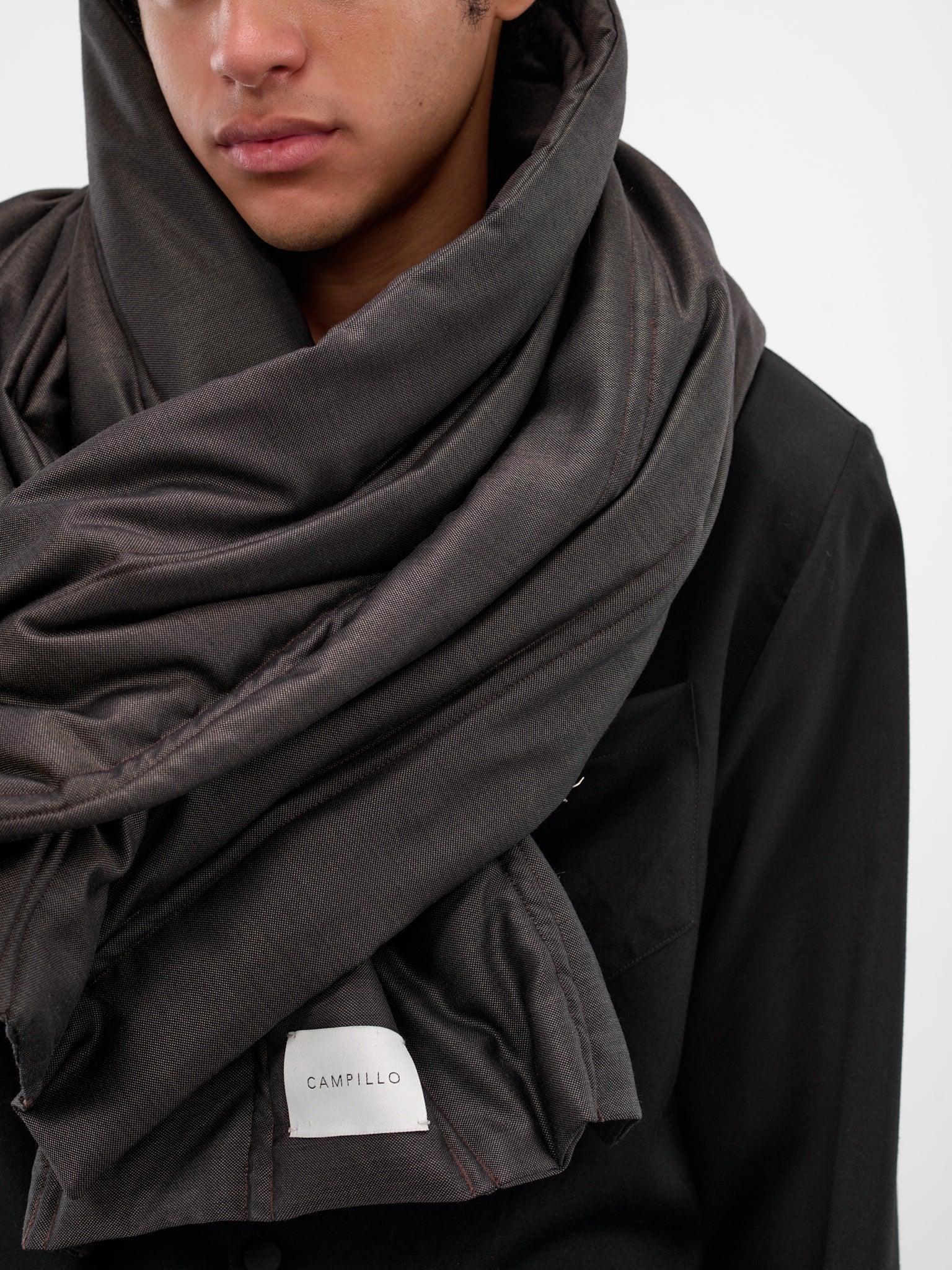 Metallic Taupe Wool Scarf (SCARF-METALLIC-TAUPE)