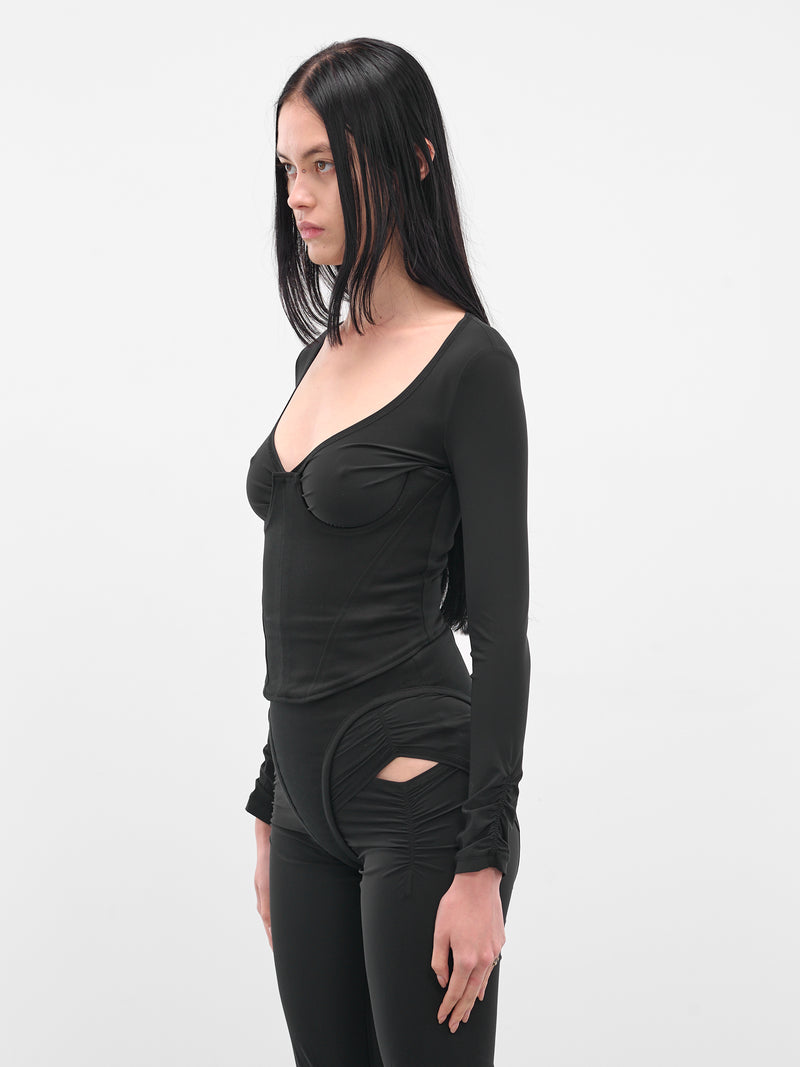 Black Scyhte Structured Bustier Top (SCYB0BL-BLACK)