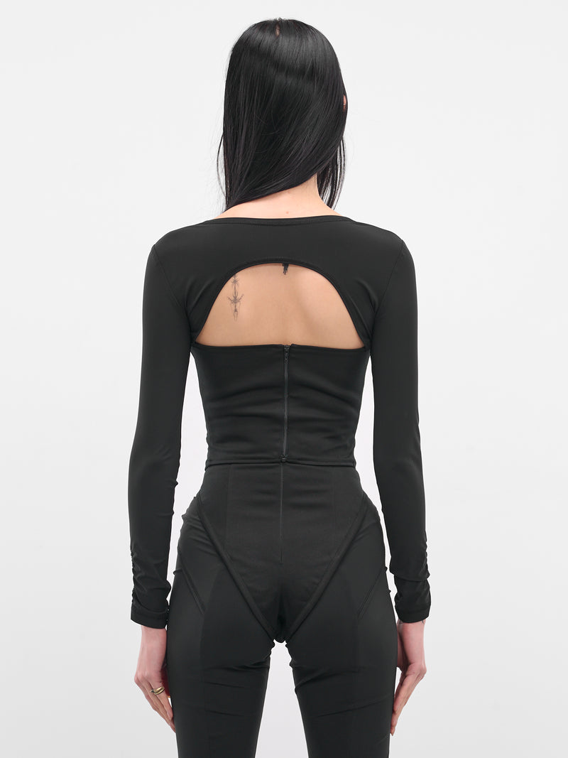 Black Scyhte Structured Bustier Top (SCYB0BL-BLACK)