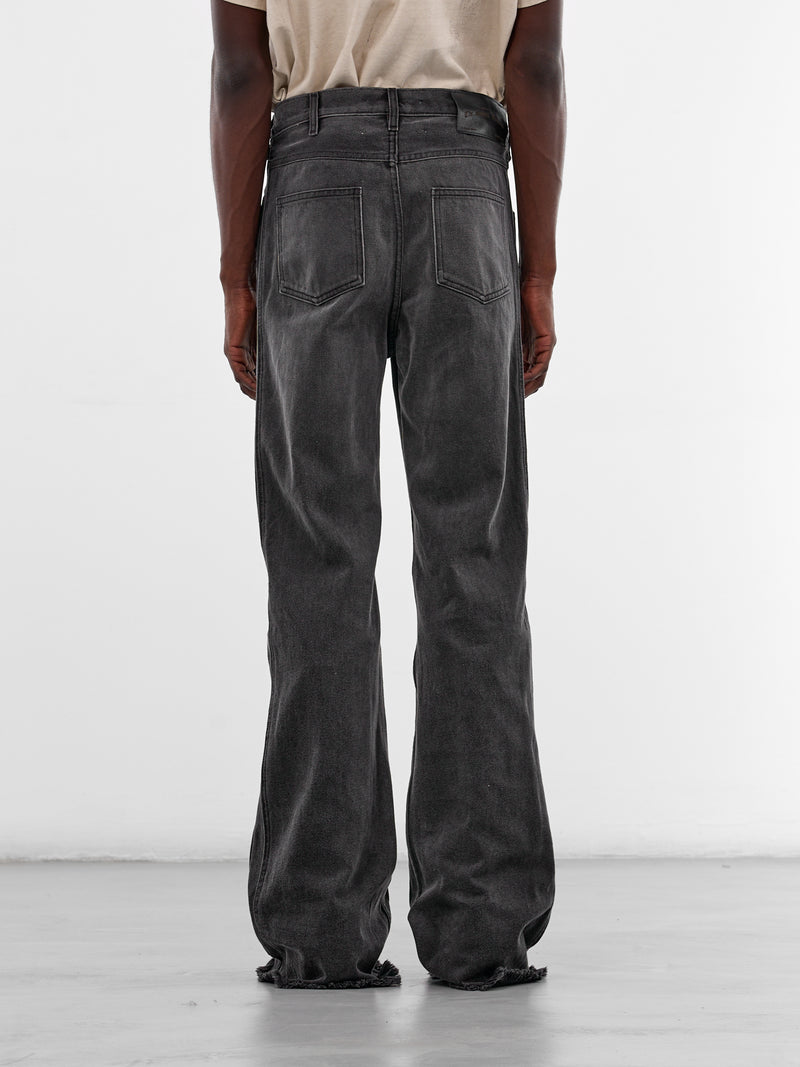 Black Studded Chopper Carpenter Pants (SEK-PNT04-VINTAGE-BLACK-SS26)