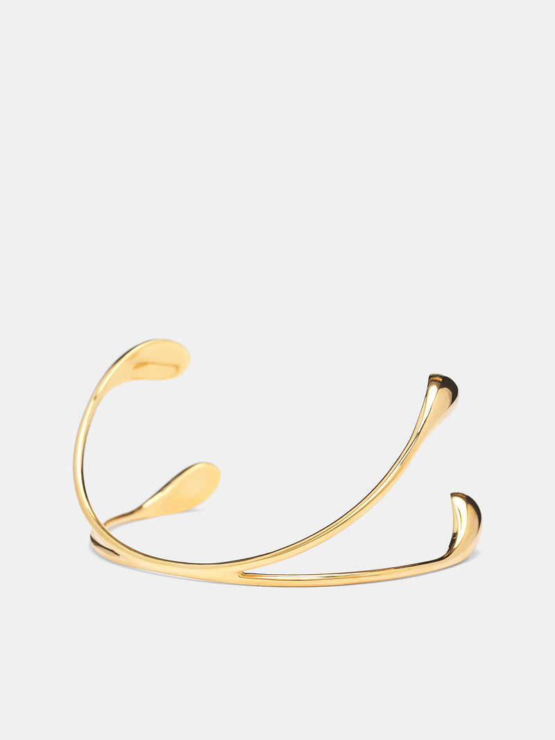 Gold Serti Split Pistil Necklace (SERTI-NECKLACE-GOLD)